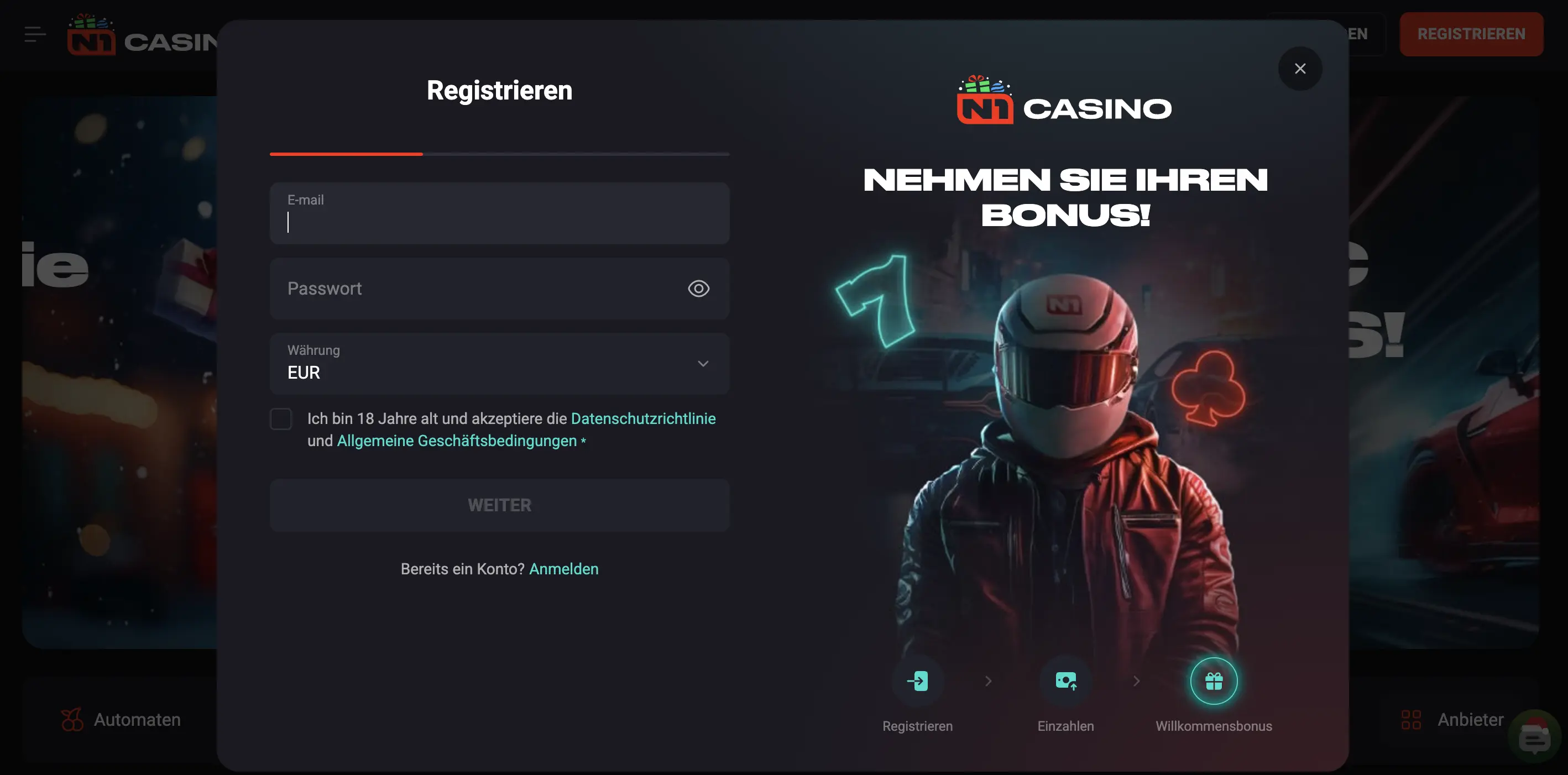 So starten Sie das Spielen im Online Casino ohne OASIS – Konto, Einzahlung, erster Spin